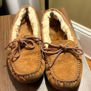 UGG Tan Suede Moccasin Slippers